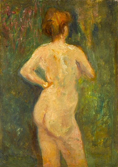 3/4 length standing nude by Albert de Belleroche